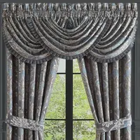 Queen Street Woodmere Rod Pocket Waterfall Valance