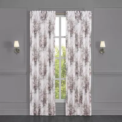 Royal Court Estelle Rod Pocket Light-Filtering Set of 2 Curtain Panels