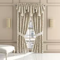 Queen Street La Grande Ivory Light-Filtering Rod Pocket Set of 2 Curtain Panel