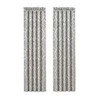 Queen Street Tammy Energy Saving Light-Filtering Rod Pocket Set of 2 Curtain Panel