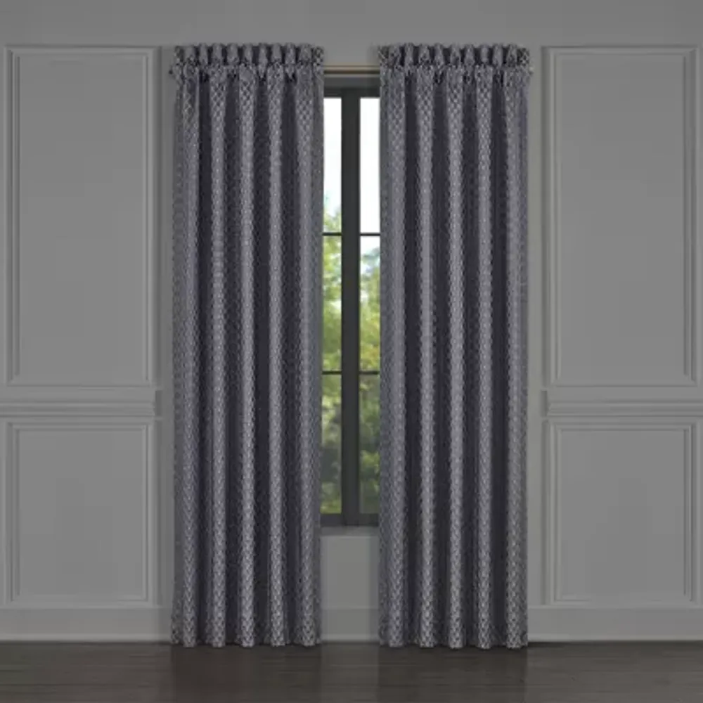 Five Queens Court Leah Energy Saving Light-Filtering Rod Pocket Set of 2 Curtain Panel