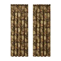 Five Queens Court Stefania Energy Saving Light-Filtering Rod Pocket Set of 2 Curtain Panel