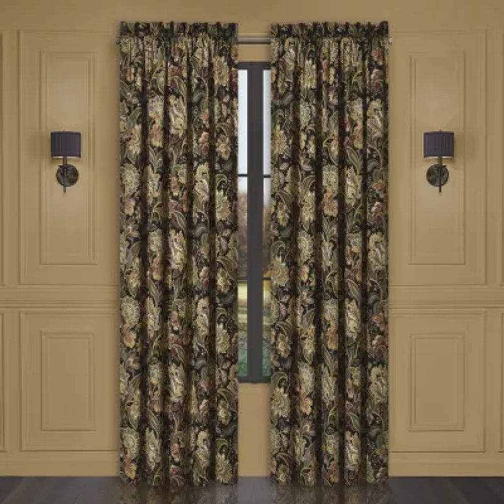 Five Queens Court Stefania Energy Saving Light-Filtering Rod Pocket Set of 2 Curtain Panel