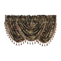 Five Queens Court Stefania Rod Pocket Waterfall Valance