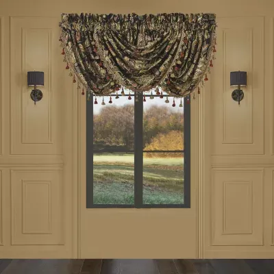 Five Queens Court Stefania Rod Pocket Waterfall Valance