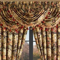 Five Queens Court Stefania Rod Pocket Waterfall Valance