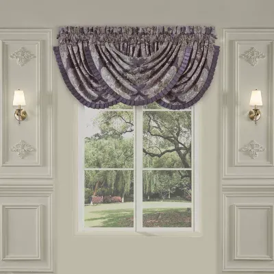 Five Queens Court Dominique Energy Saving Light-Filtering Rod Pocket Single Curtain Panel