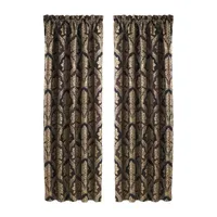 Five Queens Court Reilly Light-Filtering Rod Pocket Set of 2 Curtain Panel