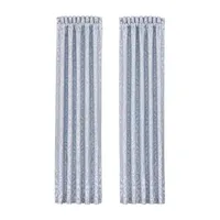 Queen Street Linda Embellished Light-Filtering Rod Pocket Set of 2 Curtain Panel