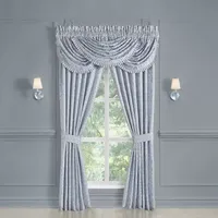 Queen Street Linda Embellished Light-Filtering Rod Pocket Set of 2 Curtain Panel