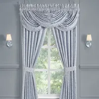 Queen Street Linda Embellished Light-Filtering Rod Pocket Set of 2 Curtain Panel