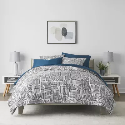 Home Expressions Holden Geometric Reversible Complete Bedding Set with Sheets