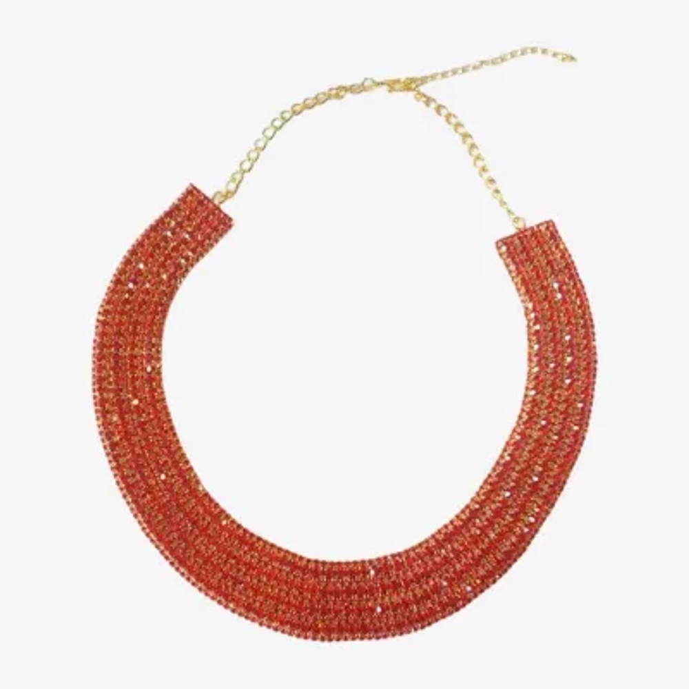 Bijoux Bar Crystal 14 Inch Link Collar Necklace