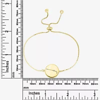 Sparkle Allure Zodiac Coin Womens Crystal 14K Gold Over Brass Round Bolo Bracelet