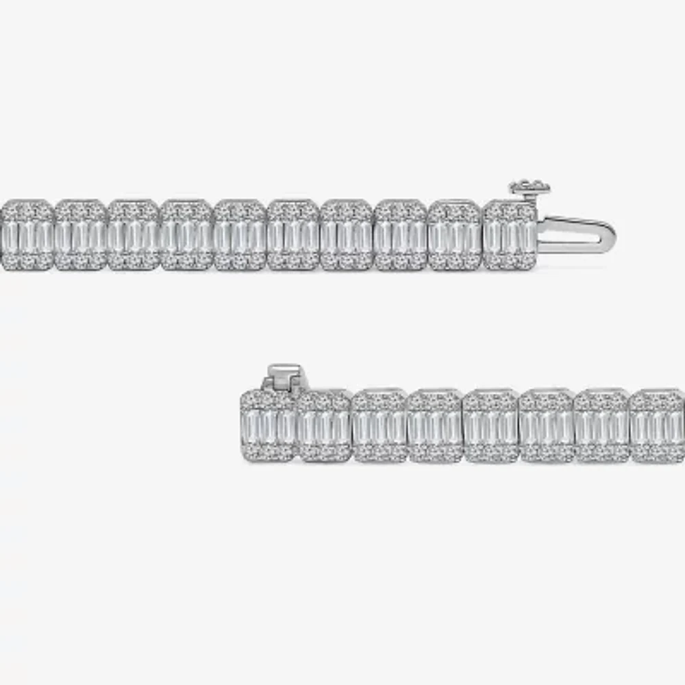 (I / I1) 5 CT. T.W. Lab Grown White Diamond 10K White Gold 8 Inch Tennis Bracelet