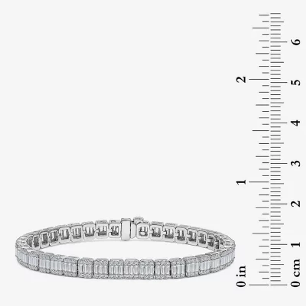 (I / I1) 5 CT. T.W. Lab Grown White Diamond 10K White Gold 8 Inch Tennis Bracelet