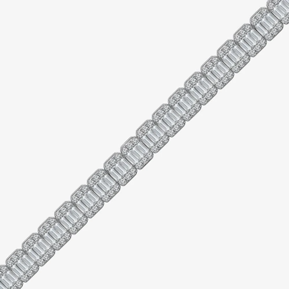 (I / I1) 5 CT. T.W. Lab Grown White Diamond 10K White Gold 8 Inch Tennis Bracelet