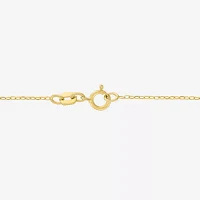 Yes Womens Lab Created Green Emerald 14K Gold Over Silver Pendant Necklaces