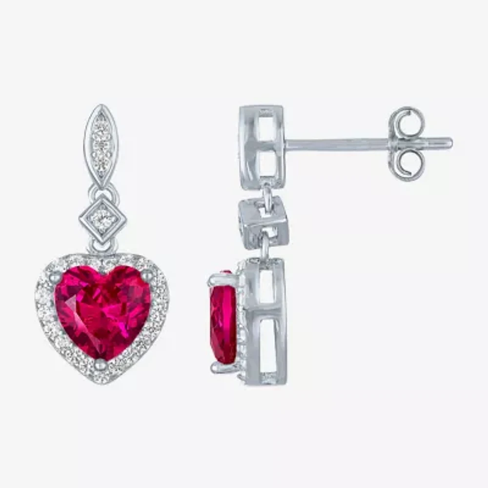 Yes, Please! Lab Created Red Ruby Sterling Silver Heart 2-pc. Jewelry Set