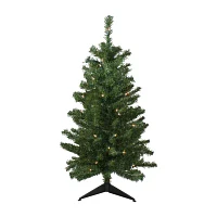 Northlight Medium Mixed Classic Artificial Clear Lights 3 Foot Pre-Lit Pine Christmas Tree