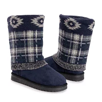 Muk Luks Womens Cheryl Flat Heel Winter Boots