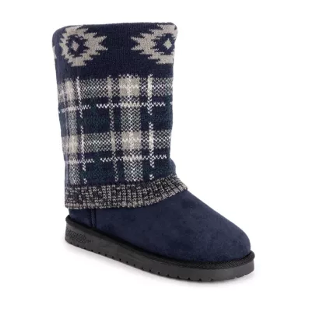 Muk Luks Womens Cheryl Flat Heel Winter Boots