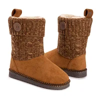 Muk Luks Womens Janet Flat Heel Winter Boots