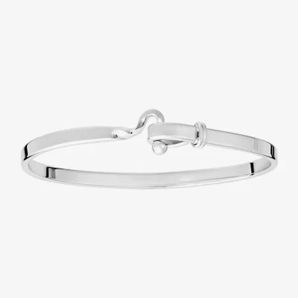 Silver Reflections Pure Silver Over Brass Bangle Bracelet