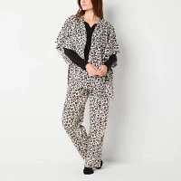 Liz Claiborne Womens Long Sleeve 4-pc. Pant Pajama Set