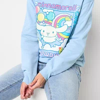 Juniors Cinnamoroll Oversized Sweatshirt Womens Crew Neck Long Sleeve