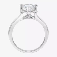 (I / I1) Womens 3 1/7 Ct. T.W. Lab Grown White Diamond 14K Gold Pear Halo Engagement Ring