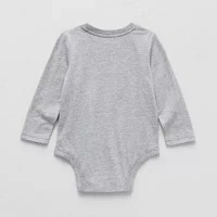 Okie Dokie Baby Boys Round Neck Long Sleeve Bodysuit