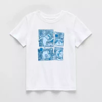 Okie Dokie Toddler & Little Boys Crew Neck Short Sleeve Graphic T-Shirt