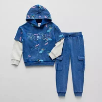 Disney Collection Little & Big Boys 2-pc. Stitch Pant Set