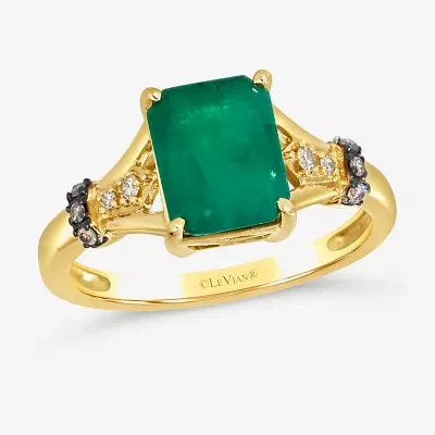 Le Vian® Ring featuring Costa Smeralda Emeralds™ Nude Diamonds™ , Chocolate Diamonds®  set in 14K Honey Gold™