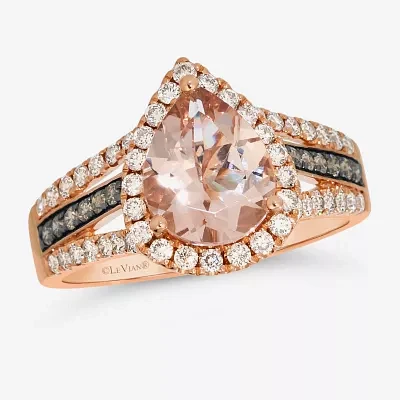 Le Vian® Ring featuring Peach Morganite™ Nude Diamonds™ Chocolate Diamonds® set in 14K Strawberry Gold®