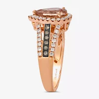 Le Vian® Ring featuring Peach Morganite™ Nude Diamonds™ Chocolate Diamonds® set in 14K Strawberry Gold®