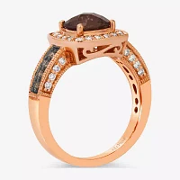 Le Vian® Ring featuring Chocolate Quartz® Chocolate Diamonds® Nude Diamonds™ set in 14K Strawberry Gold®