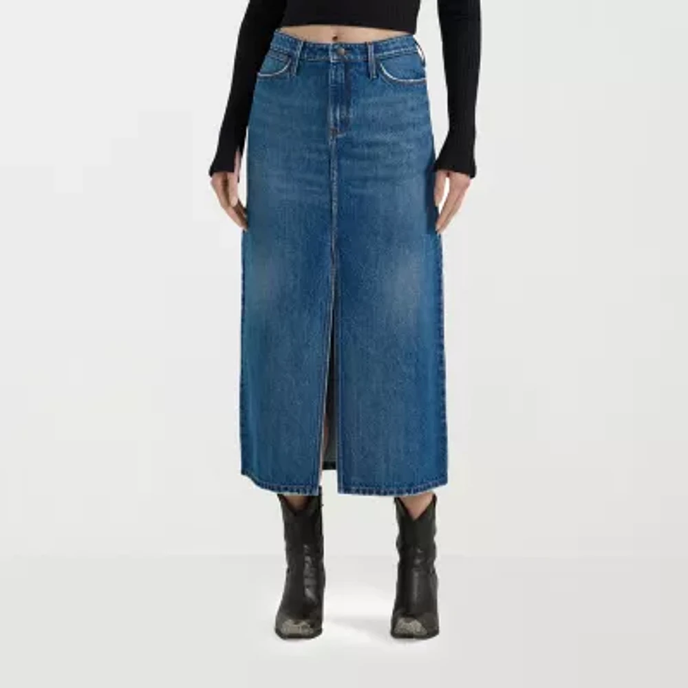 Wrangler Womens Midi Denim Skirt