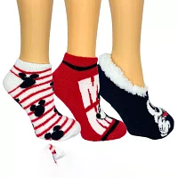 Gift Set Womens Mickey Mouse 3 Pair Slipper Socks