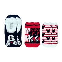 Gift Set Womens Mickey Mouse 3 Pair Slipper Socks