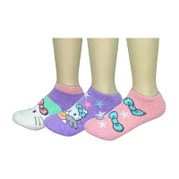 Little & Big Girls 3 Pair Hello Kitty Cozy Low Cut Socks