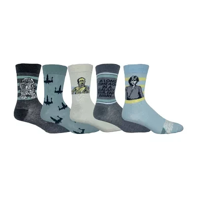 5 Pair Star Wars Crew Socks Mens