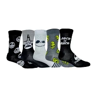 5 Pair Nightmare Before Christmas Crew Socks Mens