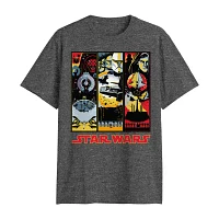 Big and Tall Mens Crew Neck Short Sleeve Classic Fit Star Wars Graphic T-Shirt