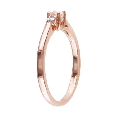 Genuine Morganite and Diamond-Accent Ring