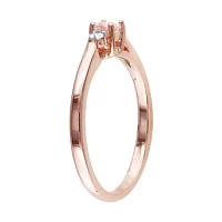 Genuine Morganite and Diamond-Accent Ring