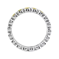 Personally Stackable Genuine Citrine Sterling Silver Eternity Ring