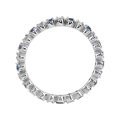 Personally Stackable Lab-Created Sapphire & Diamond-Accent Eternity Ring