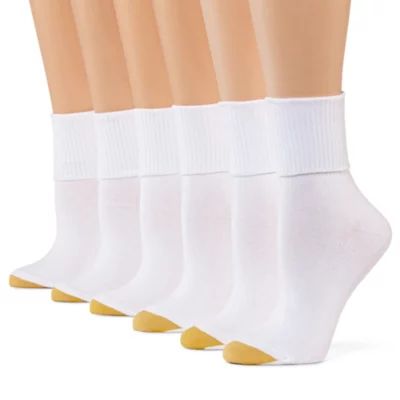 Gold Toe 6 Pair Turncuff Socks Womens